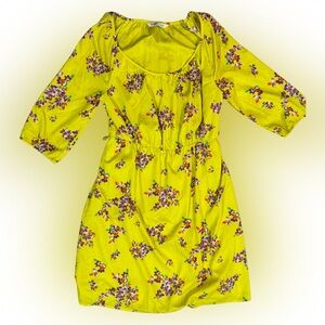 Old Navy Yellow Floral Midi Dress